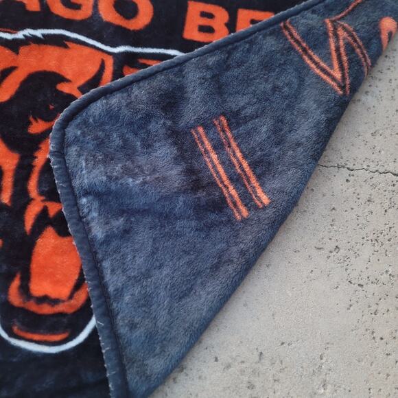 Vtg Chicago Bears Blanket NFL - Picture 2 of 3
